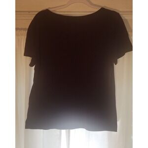 Women Old Navy Maroon Wine Everywear V-Neck Short Sleeve T-Shirt Relaxed Sz Med